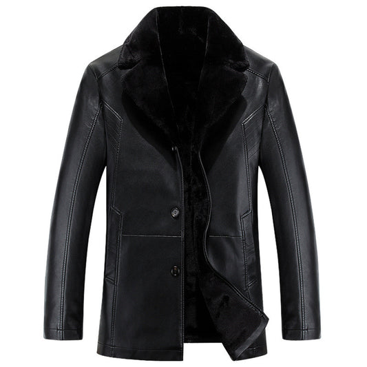 Men Leather Jackets New Arrival Winter Brand Plus Velvet